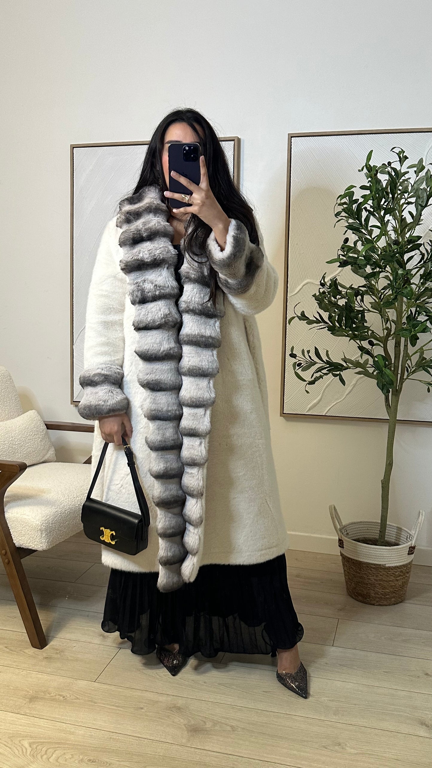 Manteau Fourrure longue Vegan - Babylone