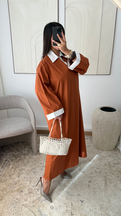 Robe longue en coton | Romy