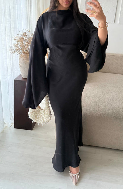 Robe longue satinée | Nana