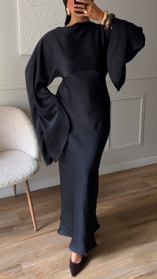 Robe longue satinée | Nayla