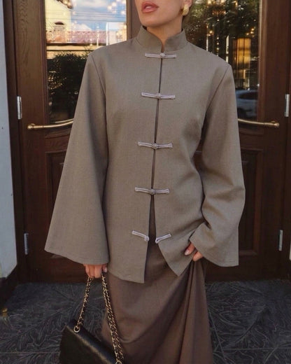 Blouse asiatique à col Mao | Céline