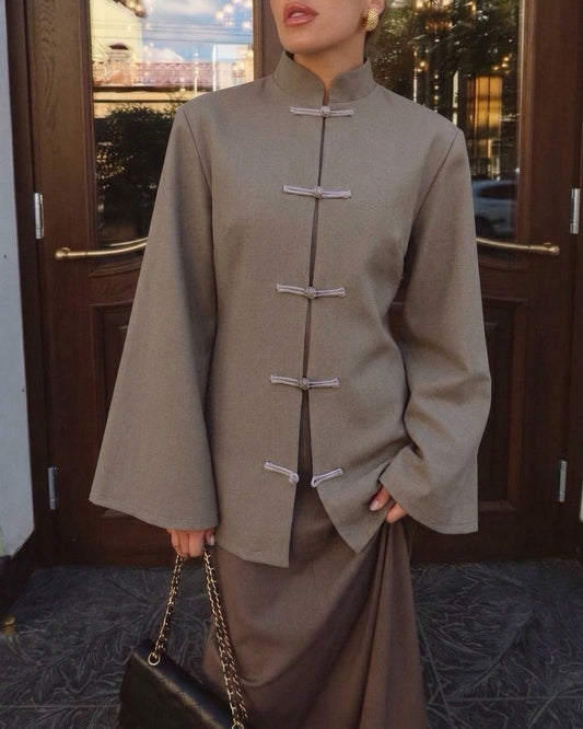 Blouse asiatique à col Mao | Céline