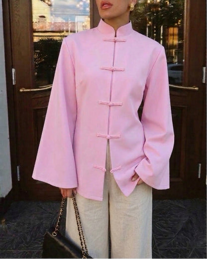 Blouse asiatique à col Mao | Céline