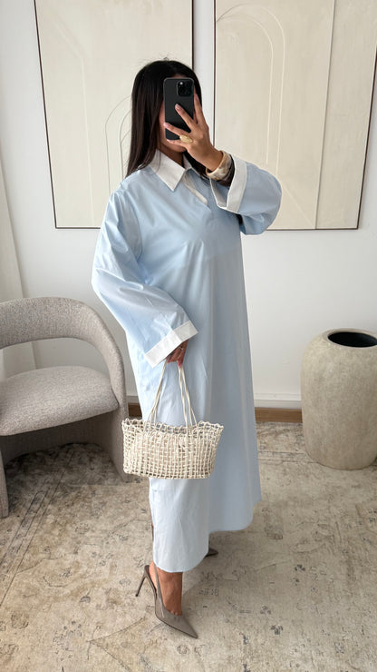 Robe longue en coton | Romy