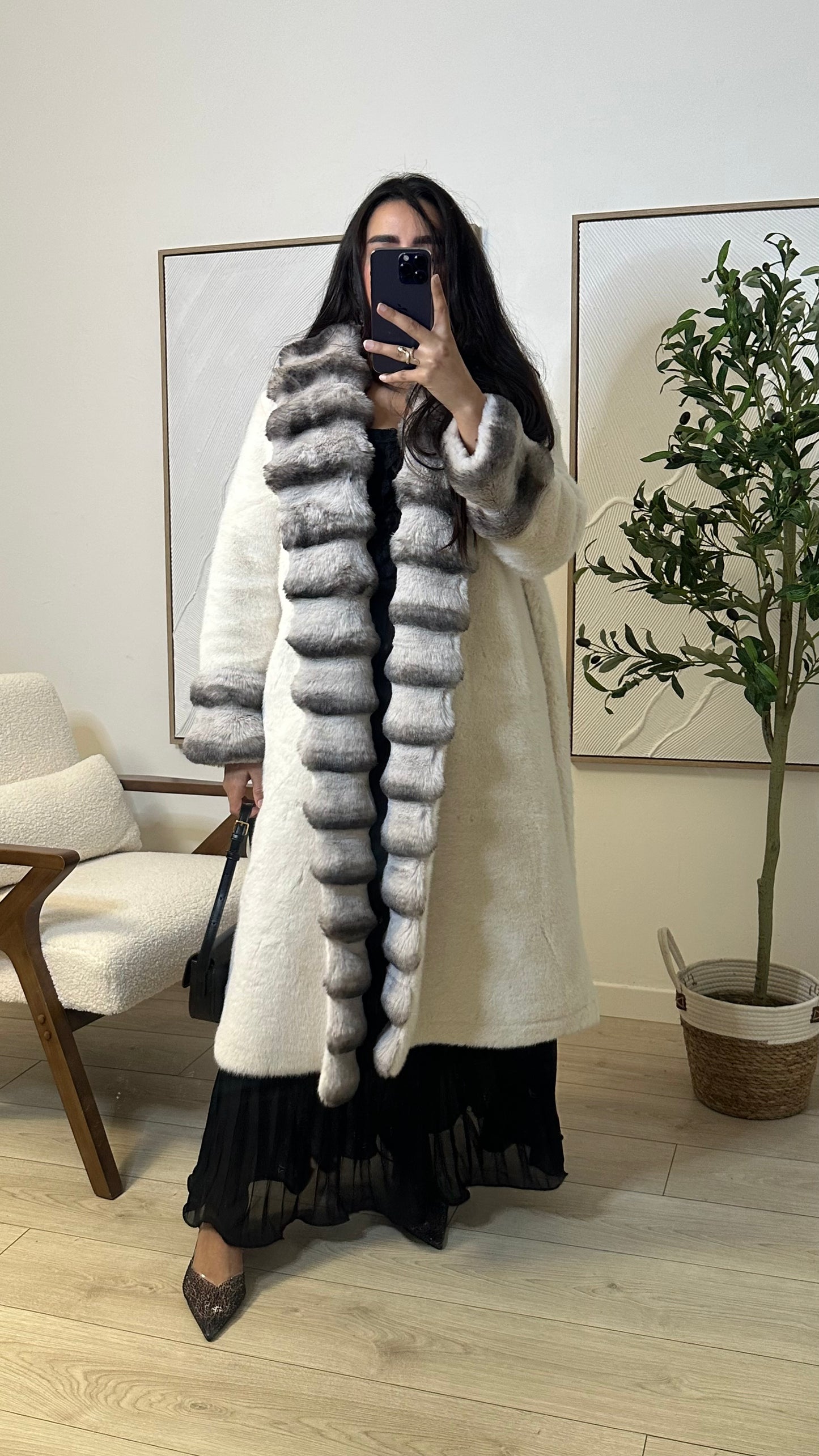 Manteau Fourrure longue Vegan - Babylone