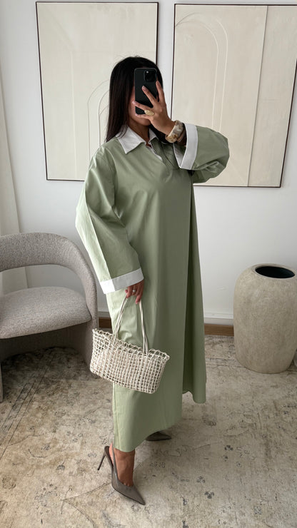 Robe longue en coton | Romy