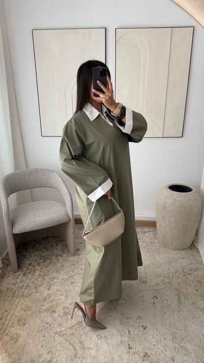 Robe longue en coton | Romy