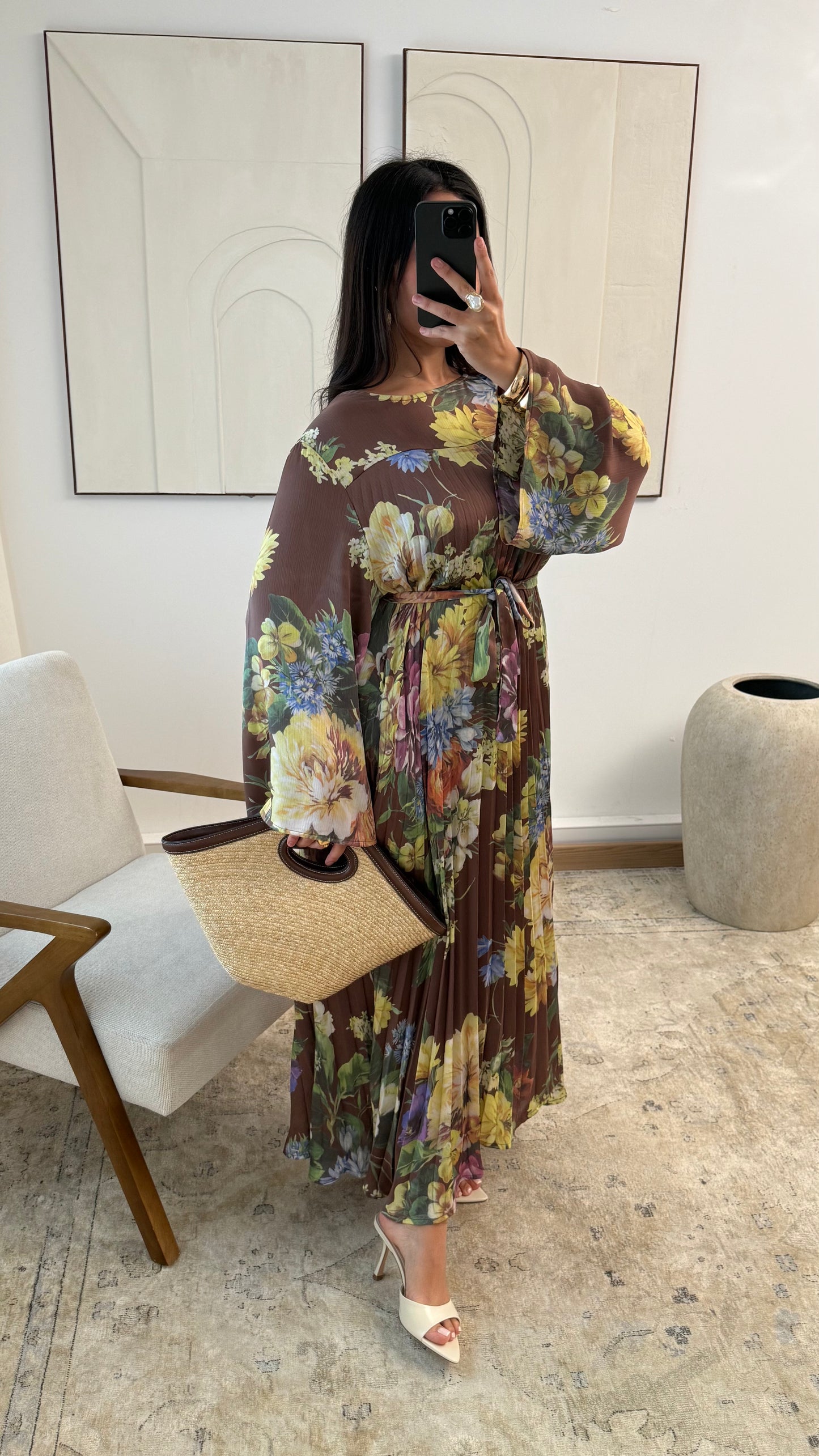 Robe longue plissée Nyssa