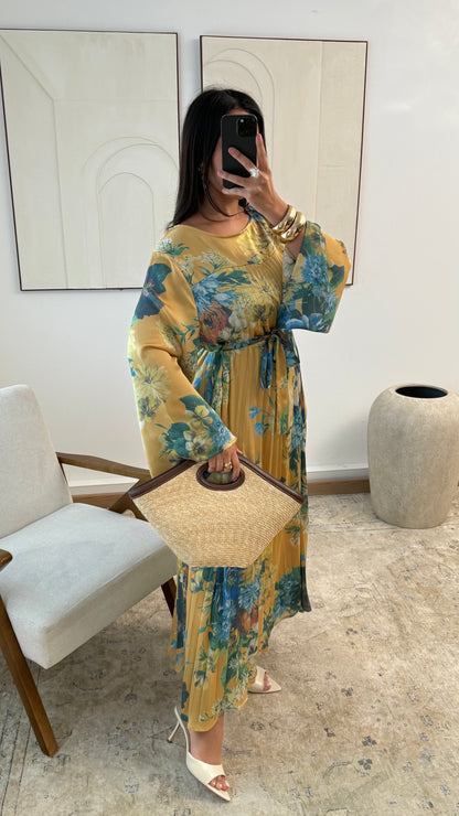 Robe longue plissée Nyssa