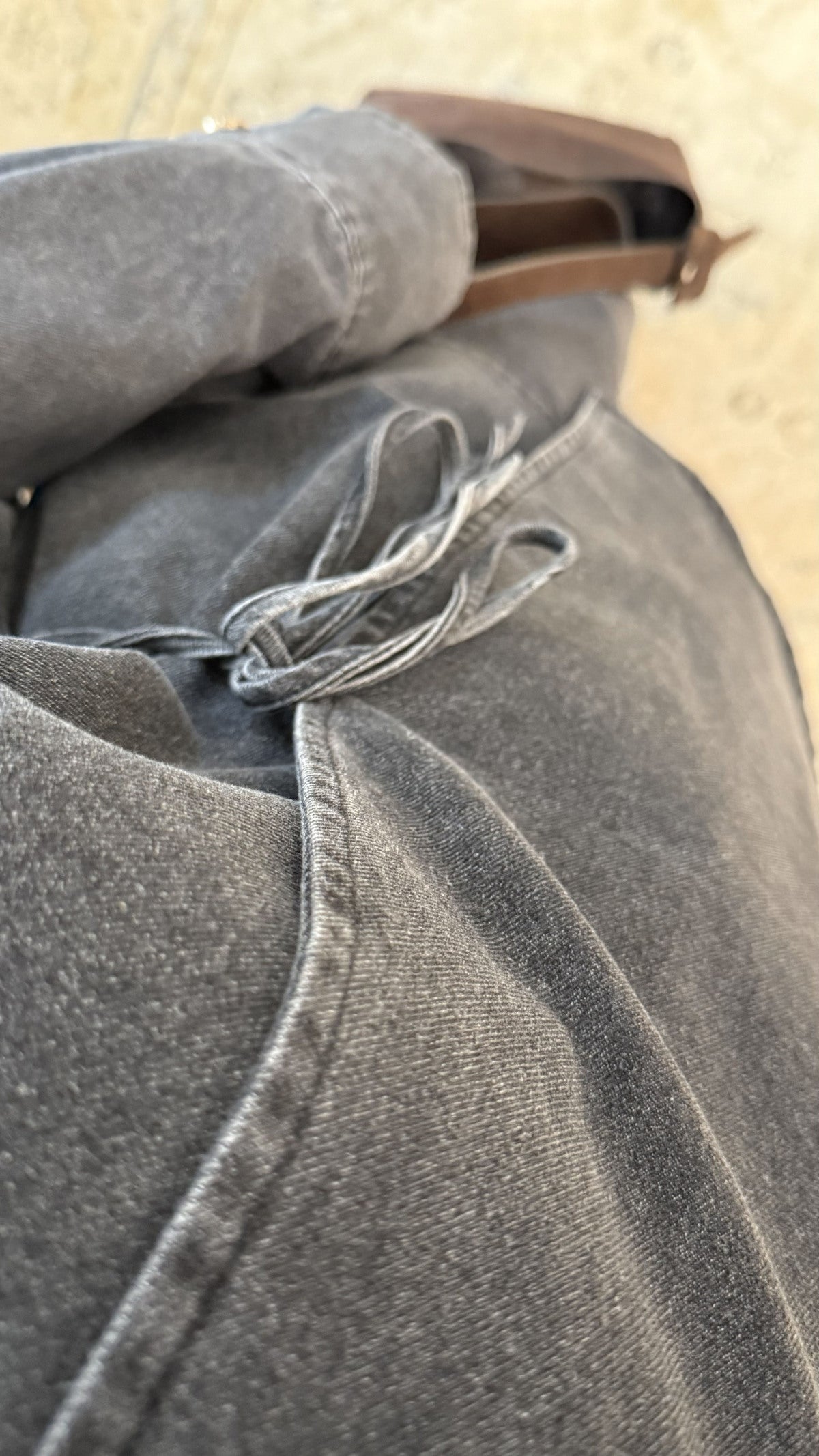 Ensemble en jean pantalon et haut asymétrique | Sana