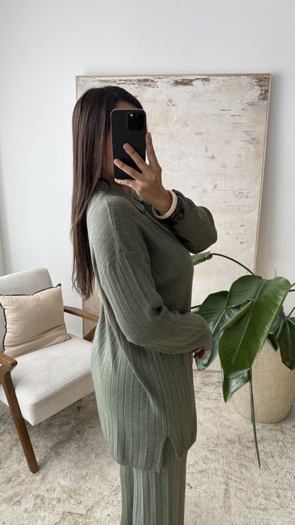 Ensemble pantalon et haut col chemise | Myria