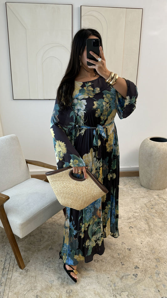 Robe longue plissée Nyssa