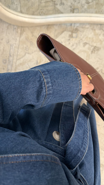 Veste trench en jean