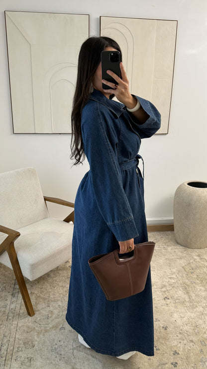 Veste trench en jean