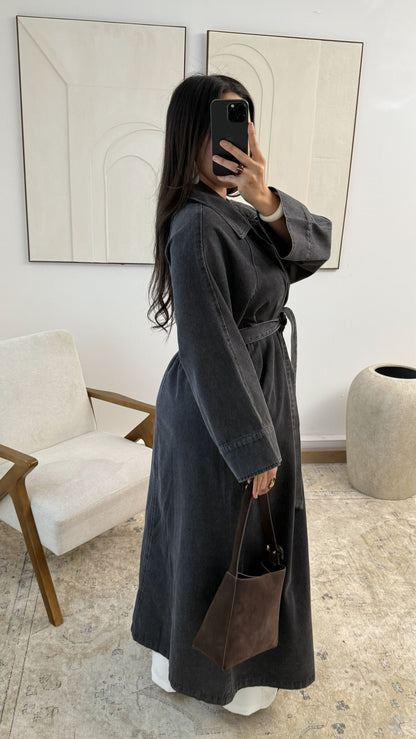 Veste trench en jean